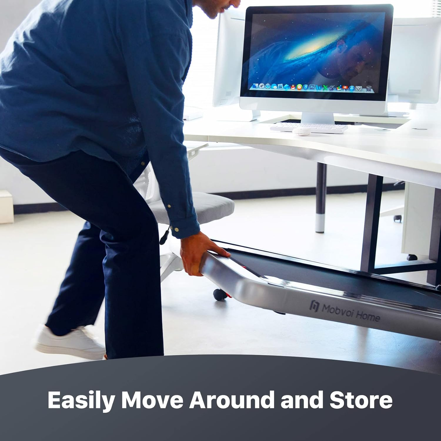 Mobvoi Home Treadmill Pro, Foldable Treadmill for Home, Compatible with Smartwatches, Virtual Training Trails, Running and Walking Workout Modes, Bluetooth Speaker, Remote Control, Fitness Exercise