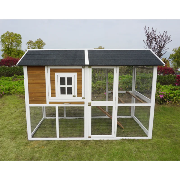 【Home&Garden】【BS】Shanae Walk In Chicken Coop with Chicken Run For Up To 8 Chickens